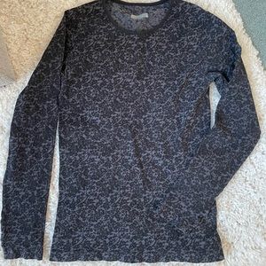 Athleta long sleeve black and gray athletic top